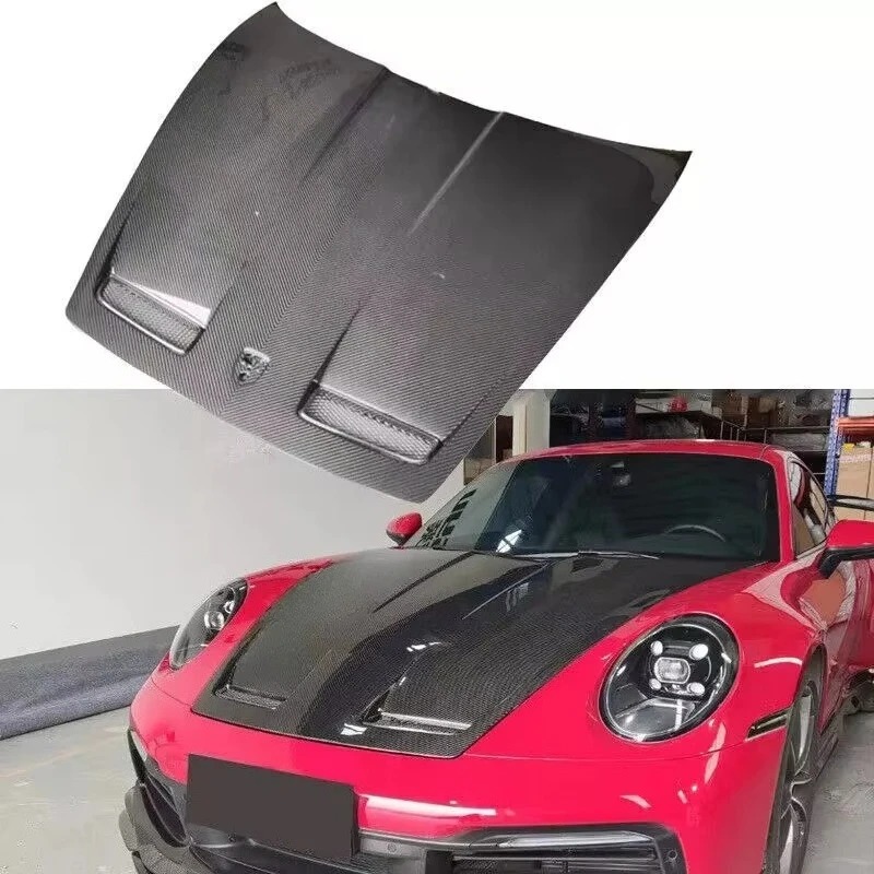 New Carbon Fiber Front Hood Bonnet Cover for  Carrera 911 992 2018-2022 GT3 Includes Screws Engine Hood Cover